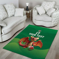 Custom Wales Football Go Champions Area Rug Cymru am byth Green Style