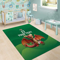 Custom Wales Football Go Champions Area Rug Cymru am byth Green Style