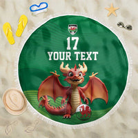 Custom Wales Football Go Champions Beach Blanket Cymru am byth Green Style