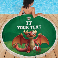 Custom Wales Football Go Champions Beach Blanket Cymru am byth Green Style