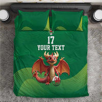 Custom Wales Football Go Champions Bedding Set Cymru am byth Green Style