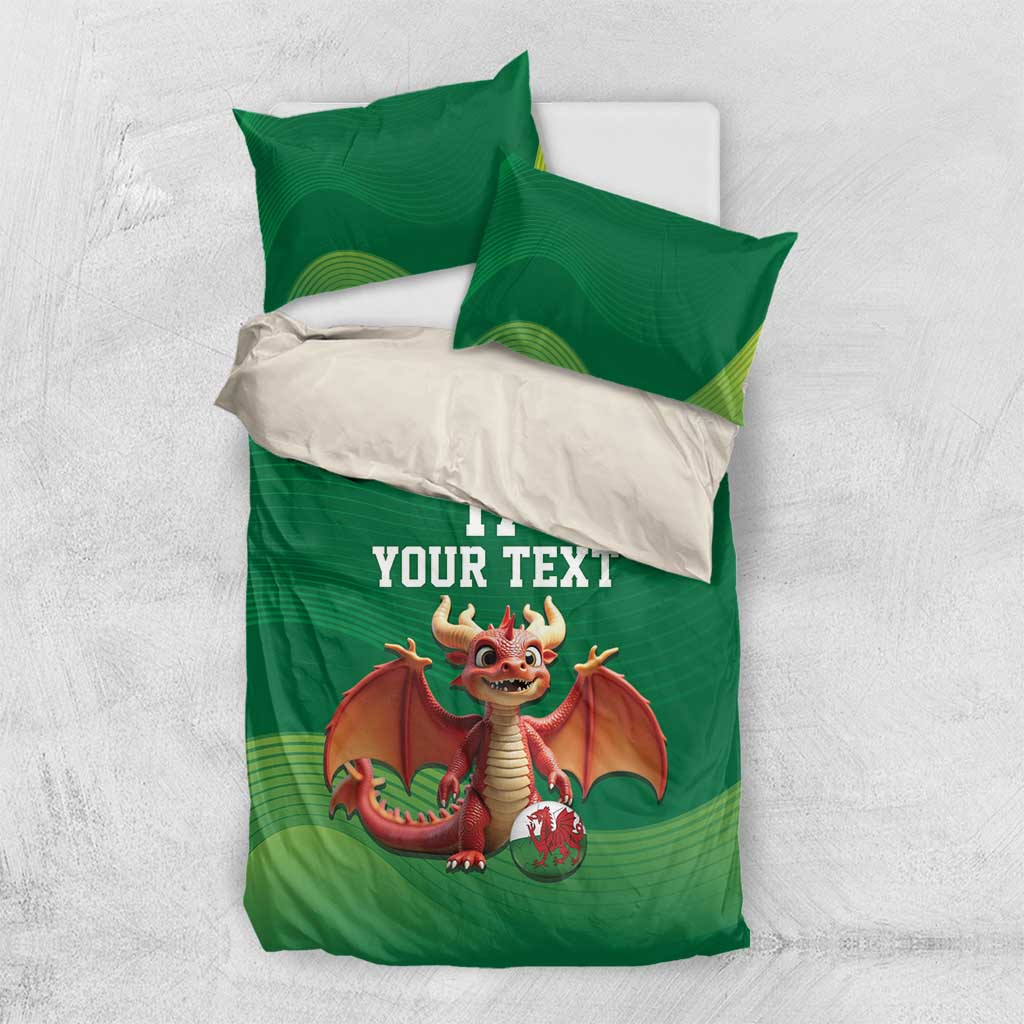 Custom Wales Football Go Champions Bedding Set Cymru am byth Green Style
