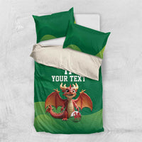 Custom Wales Football Go Champions Bedding Set Cymru am byth Green Style