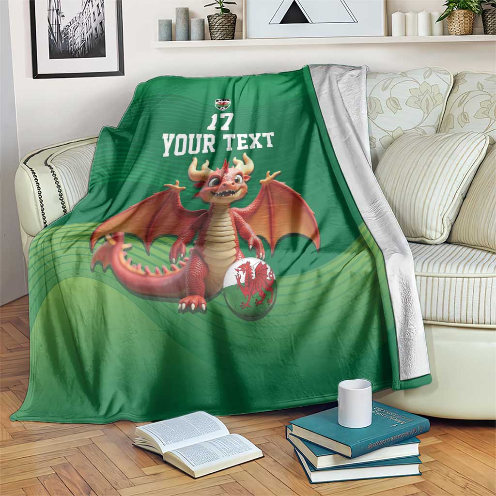 Custom Wales Football Go Champions Blanket Cymru am byth Green Style