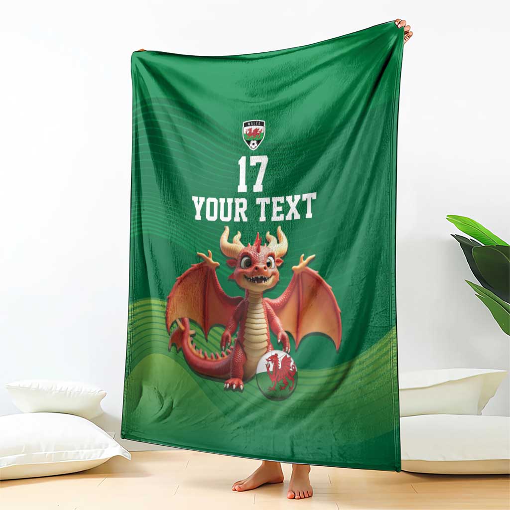 Custom Wales Football Go Champions Blanket Cymru am byth Green Style