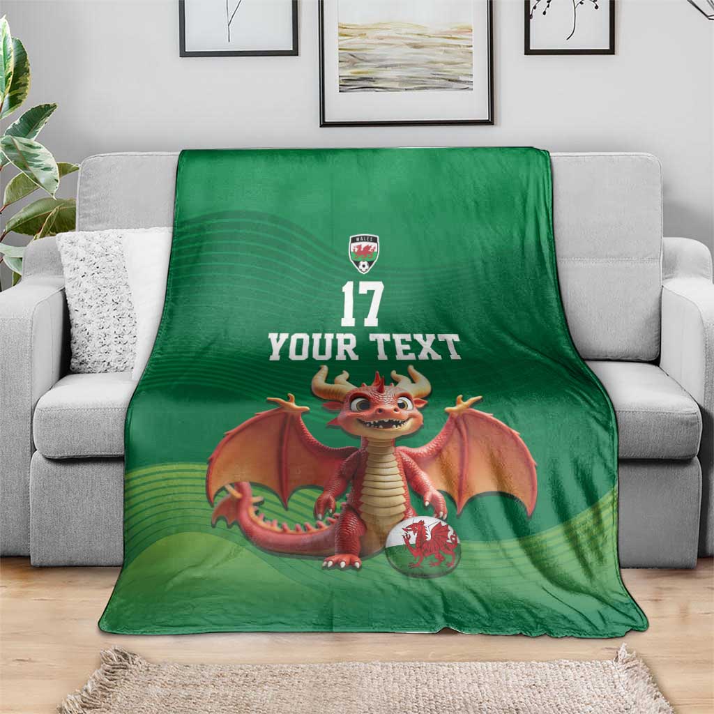 Custom Wales Football Go Champions Blanket Cymru am byth Green Style
