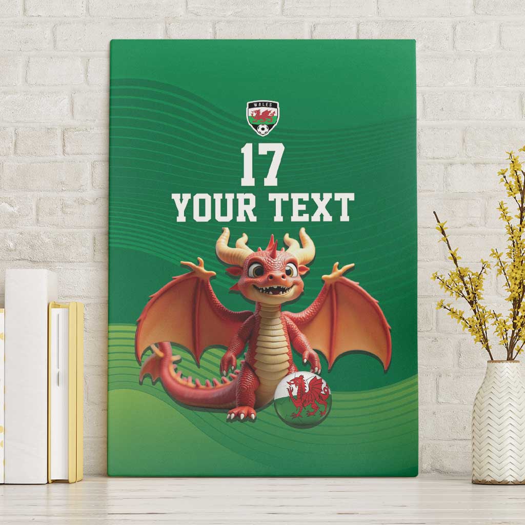 Custom Wales Football Go Champions Canvas Wall Art Cymru am byth Green Style