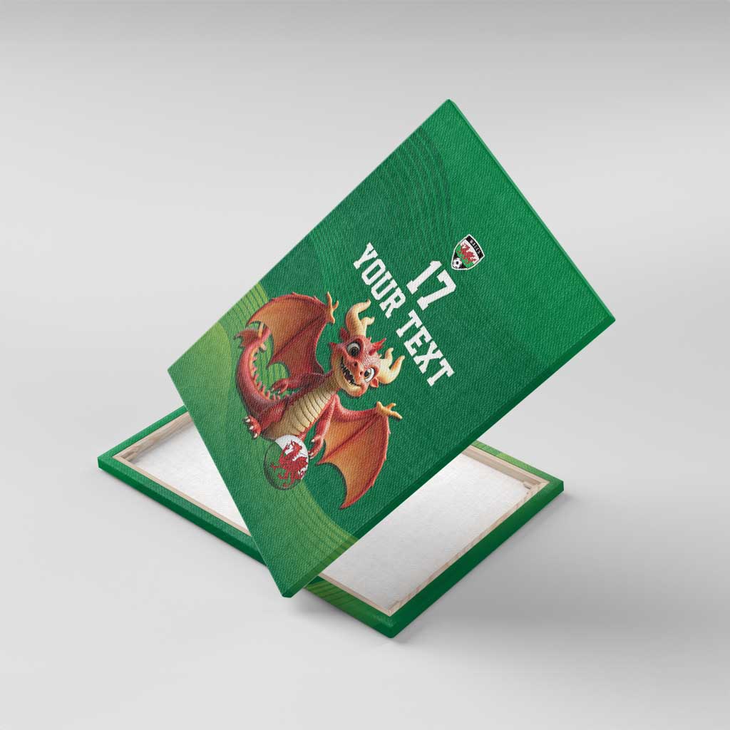 Custom Wales Football Go Champions Canvas Wall Art Cymru am byth Green Style