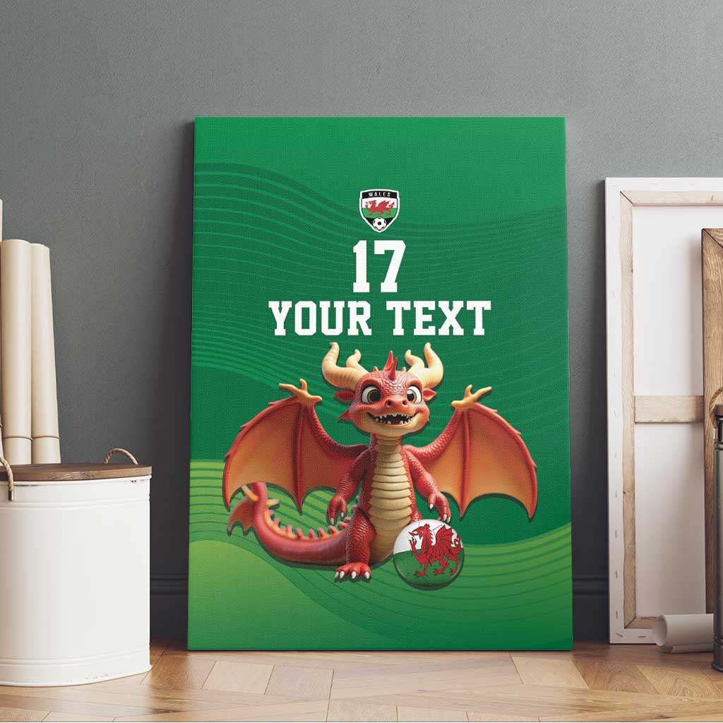 Custom Wales Football Go Champions Canvas Wall Art Cymru am byth Green Style