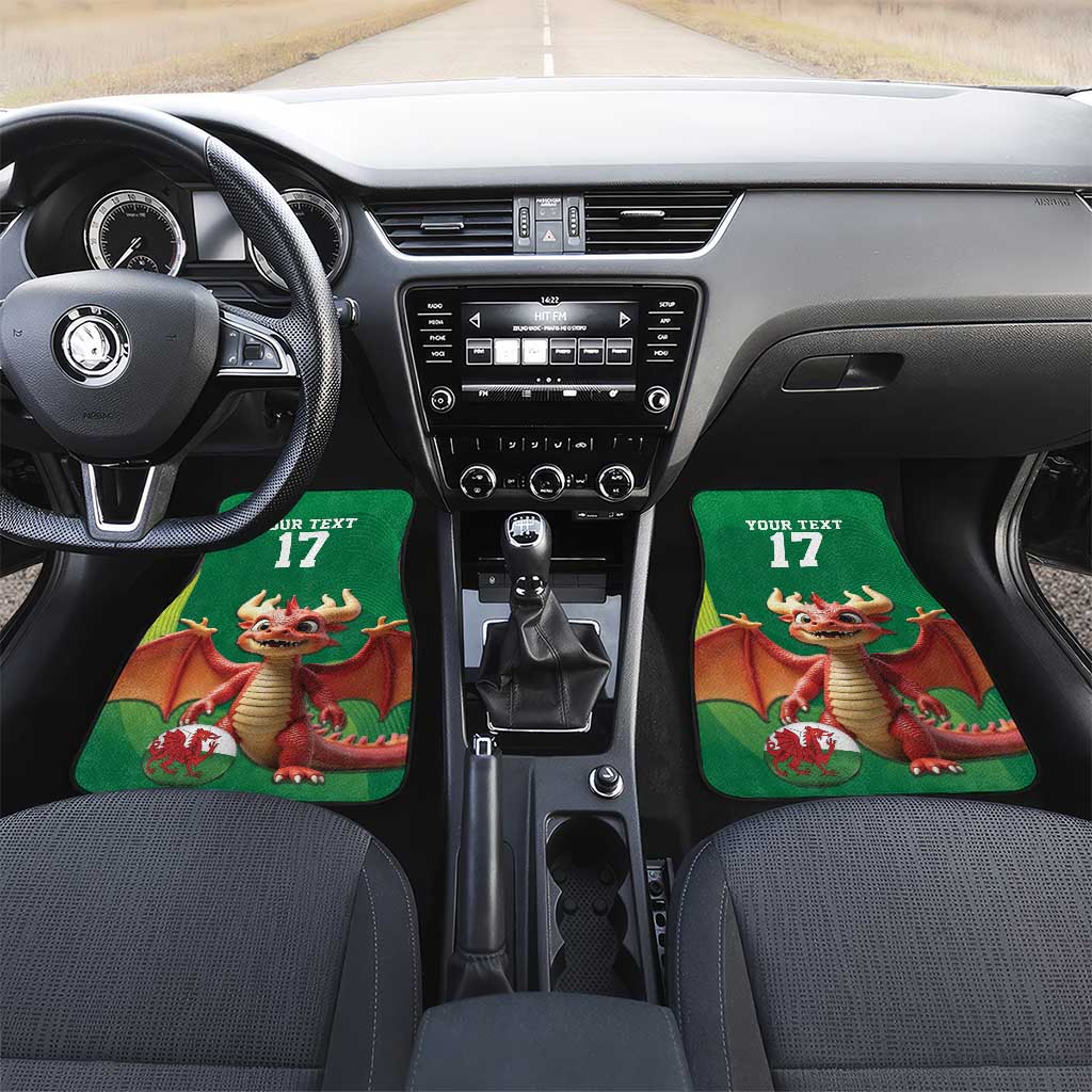 Custom Wales Football Go Champions Car Mats Cymru am byth Green Style