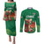 Custom Wales Football Go Champions Couples Matching Puletasi and Long Sleeve Button Shirt Cymru am byth Green Style