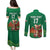 Custom Wales Football Go Champions Couples Matching Puletasi and Long Sleeve Button Shirt Cymru am byth Green Style