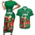 Custom Wales Football Go Champions Couples Matching Short Sleeve Bodycon Dress and Hawaiian Shirt Cymru am byth Green Style