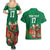 Custom Wales Football Go Champions Couples Matching Summer Maxi Dress and Hawaiian Shirt Cymru am byth Green Style