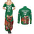 Custom Wales Football Go Champions Couples Matching Summer Maxi Dress and Long Sleeve Button Shirt Cymru am byth Green Style