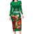 Custom Wales Football Go Champions Family Matching Long Sleeve Bodycon Dress and Hawaiian Shirt Cymru am byth Green Style
