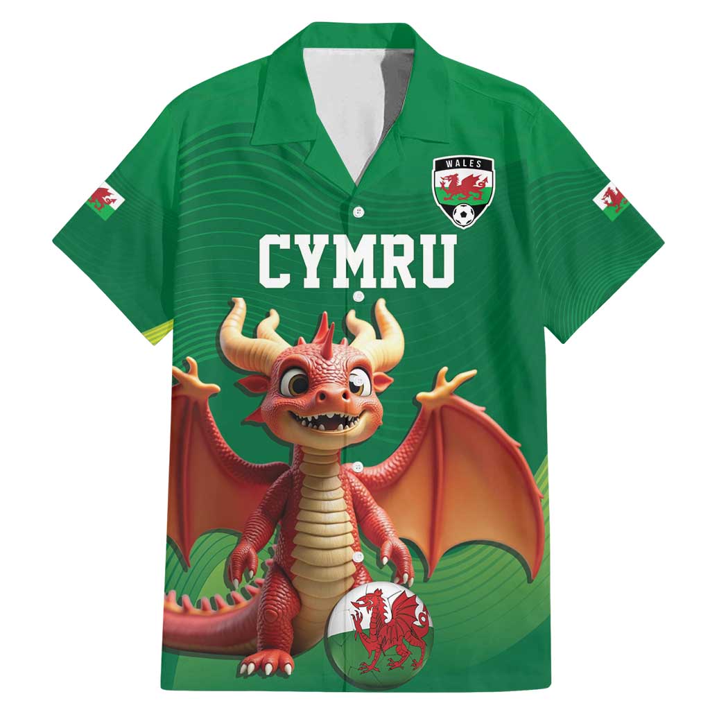 Custom Wales Football Go Champions Family Matching Mermaid Dress and Hawaiian Shirt Cymru am byth Green Style