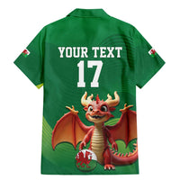 Custom Wales Football Go Champions Family Matching Mermaid Dress and Hawaiian Shirt Cymru am byth Green Style