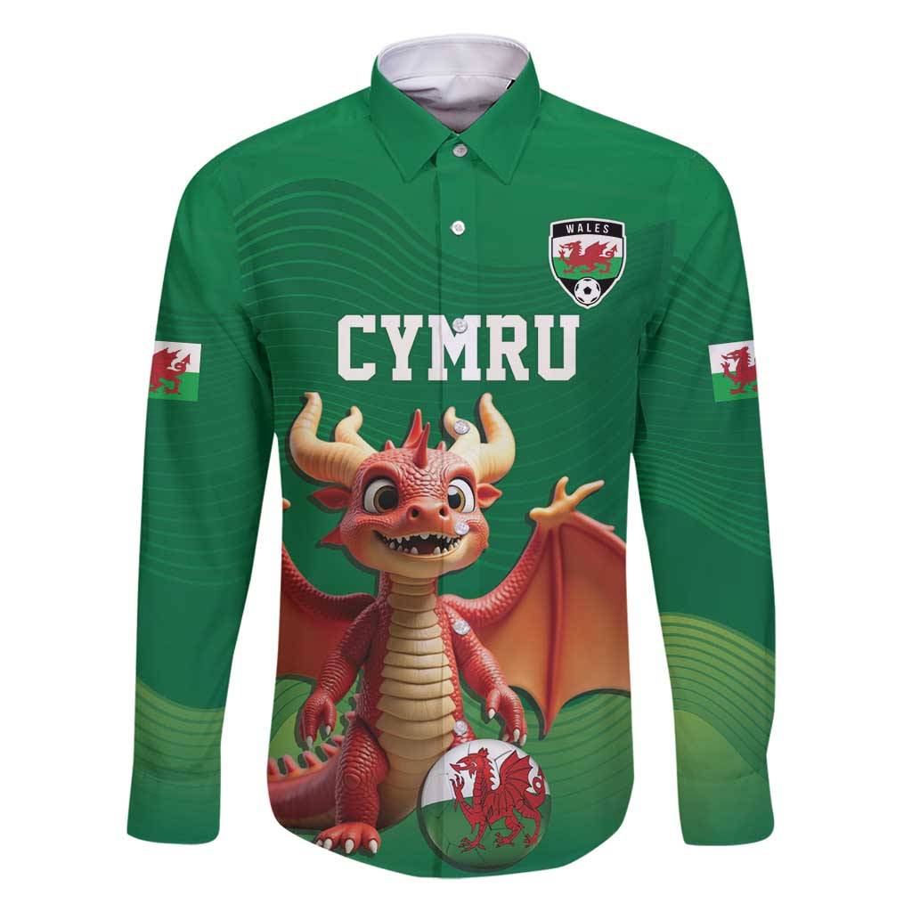 Custom Wales Football Go Champions Family Matching Mermaid Dress and Hawaiian Shirt Cymru am byth Green Style