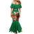 Custom Wales Football Go Champions Family Matching Mermaid Dress and Hawaiian Shirt Cymru am byth Green Style