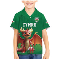 Custom Wales Football Go Champions Family Matching Mermaid Dress and Hawaiian Shirt Cymru am byth Green Style