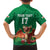 Custom Wales Football Go Champions Family Matching Off The Shoulder Long Sleeve Dress and Hawaiian Shirt Cymru am byth Green Style