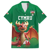 Custom Wales Football Go Champions Family Matching Off The Shoulder Long Sleeve Dress and Hawaiian Shirt Cymru am byth Green Style