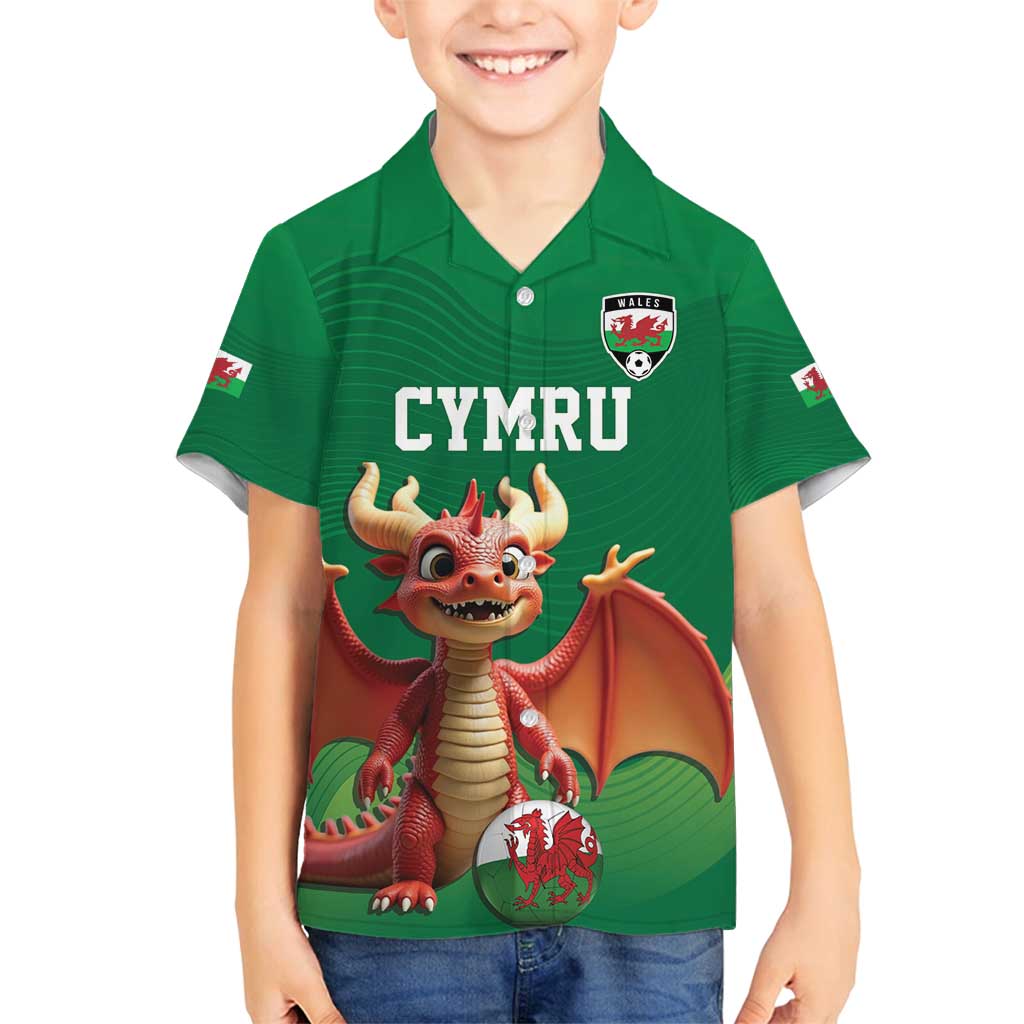 Custom Wales Football Go Champions Family Matching Puletasi and Hawaiian Shirt Cymru am byth Green Style
