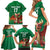 Custom Wales Football Go Champions Family Matching Short Sleeve Bodycon Dress and Hawaiian Shirt Cymru am byth Green Style