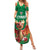 Custom Wales Football Go Champions Family Matching Summer Maxi Dress and Hawaiian Shirt Cymru am byth Green Style
