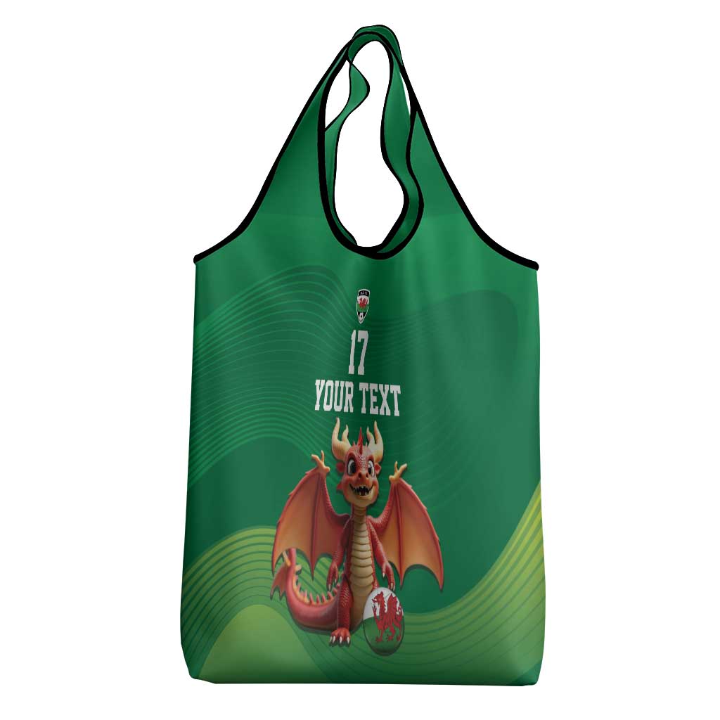 Custom Wales Football Go Champions Grocery Bag Cymru am byth Green Style