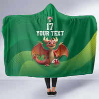 Custom Wales Football Go Champions Hooded Blanket Cymru am byth Green Style
