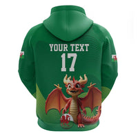 Custom Wales Football Go Champions Hoodie Cymru am byth Green Style