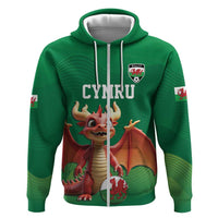 Custom Wales Football Go Champions Hoodie Cymru am byth Green Style