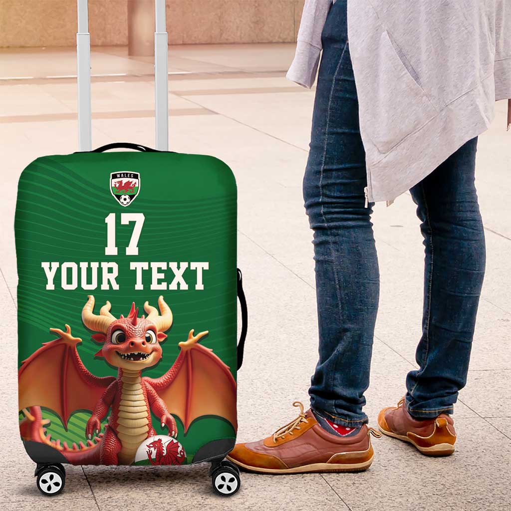 Custom Wales Football Go Champions Luggage Cover Cymru am byth Green Style