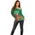Custom Wales Football Go Champions Off Shoulder Sweater Cymru am byth Green Style