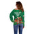 Custom Wales Football Go Champions Off Shoulder Sweater Cymru am byth Green Style