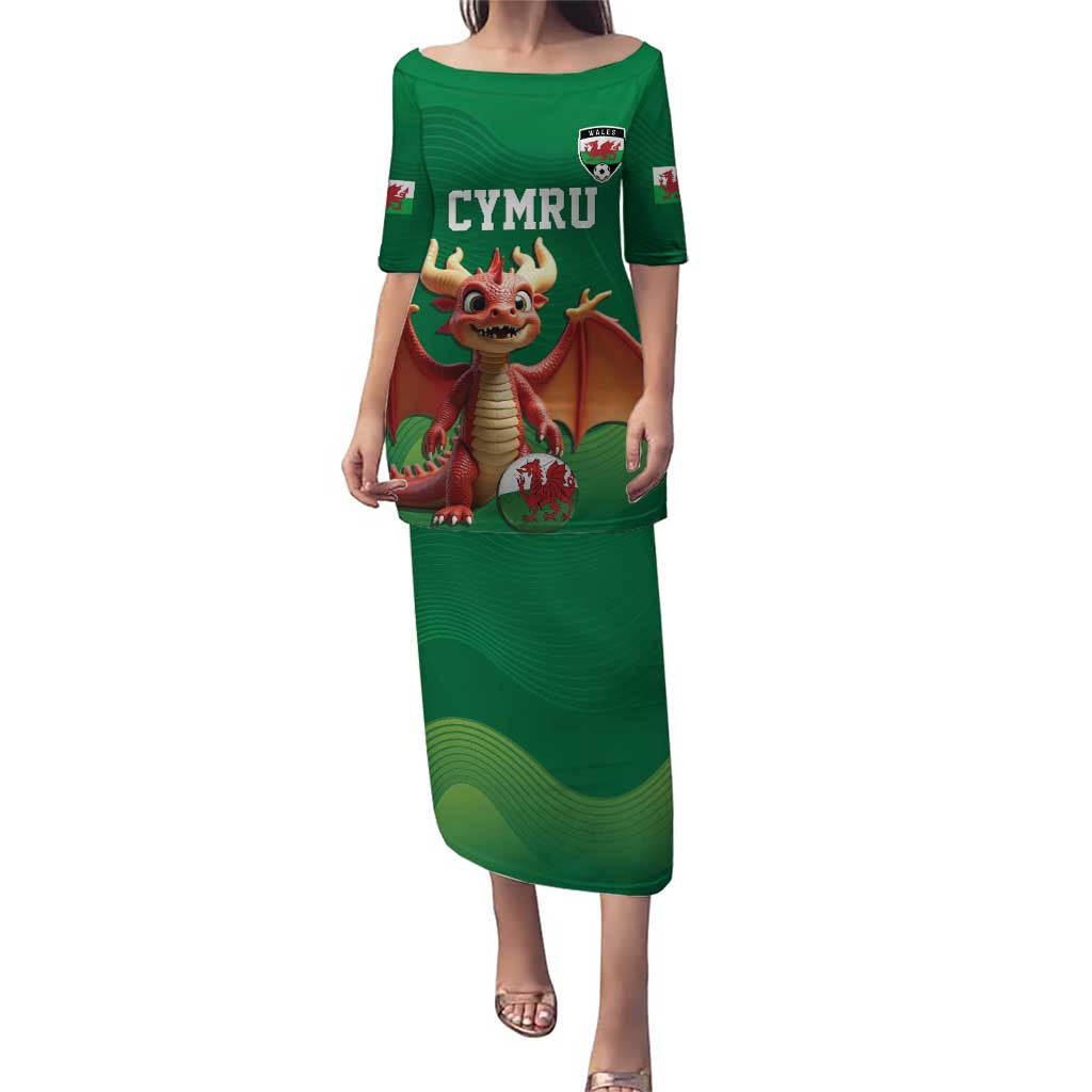 Custom Wales Football Go Champions Puletasi Cymru am byth Green Style