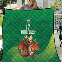Custom Wales Football Go Champions Quilt Cymru am byth Green Style