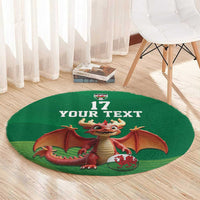 Custom Wales Football Go Champions Round Carpet Cymru am byth Green Style
