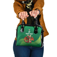Custom Wales Football Go Champions Shoulder Handbag Cymru am byth Green Style