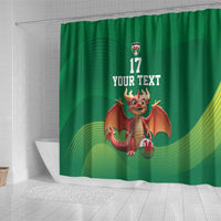 Custom Wales Football Go Champions Shower Curtain Cymru am byth Green Style