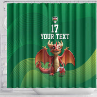 Custom Wales Football Go Champions Shower Curtain Cymru am byth Green Style