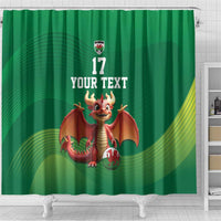 Custom Wales Football Go Champions Shower Curtain Cymru am byth Green Style