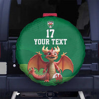 Custom Wales Football Go Champions Spare Tire Cover Cymru am byth Green Style