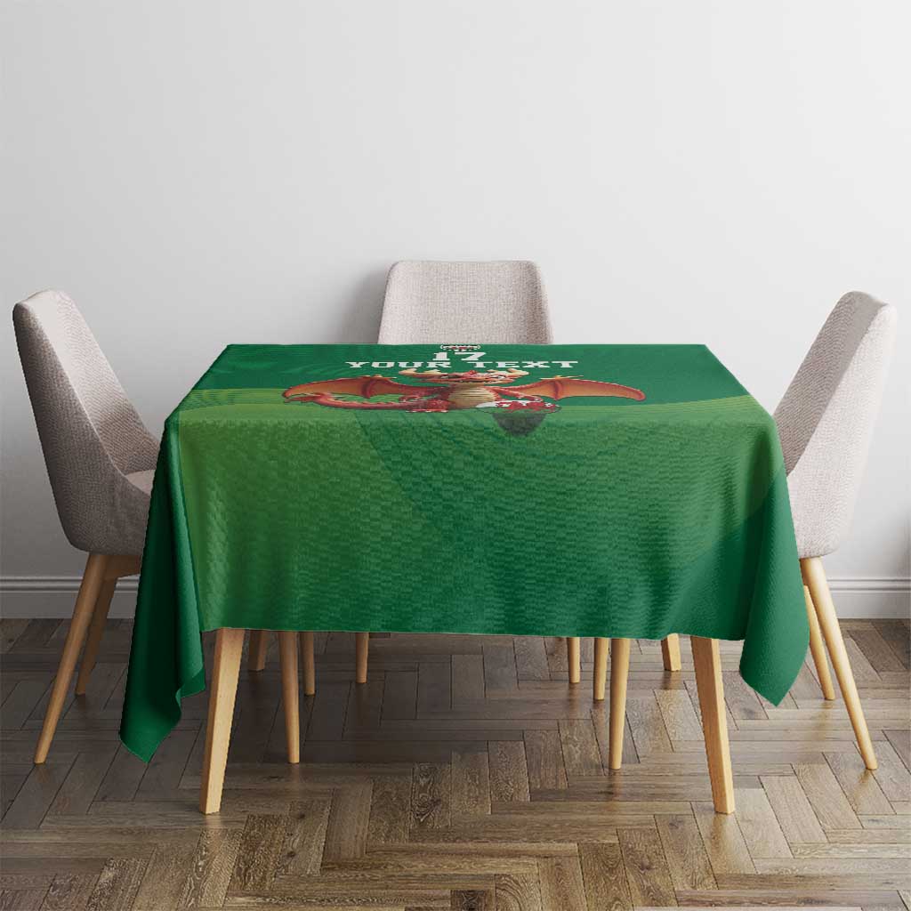 Custom Wales Football Go Champions Tablecloth Cymru am byth Green Style