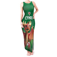 Custom Wales Football Go Champions Tank Maxi Dress Cymru am byth Green Style