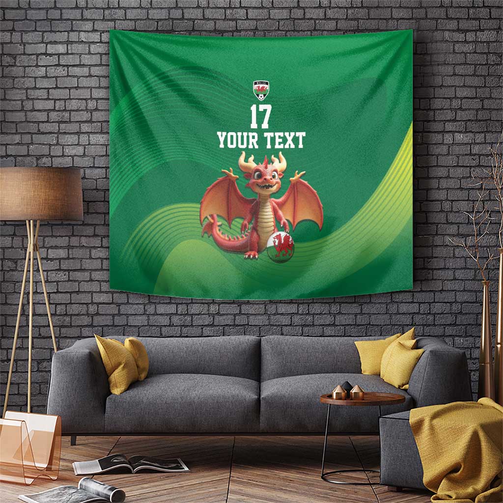 Custom Wales Football Go Champions Tapestry Cymru am byth Green Style