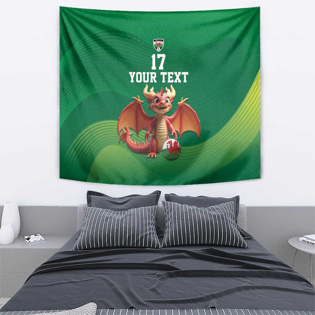 Custom Wales Football Go Champions Tapestry Cymru am byth Green Style