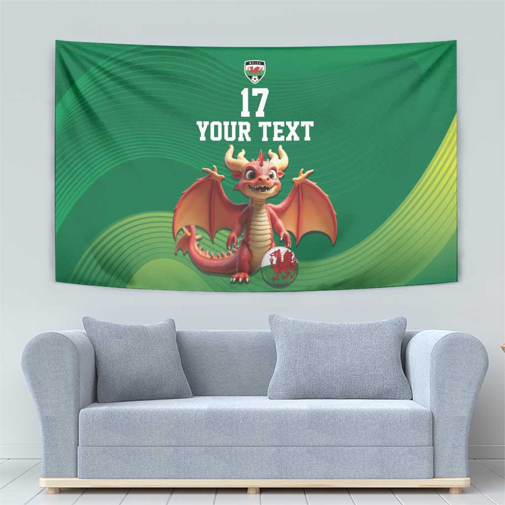 Custom Wales Football Go Champions Tapestry Cymru am byth Green Style
